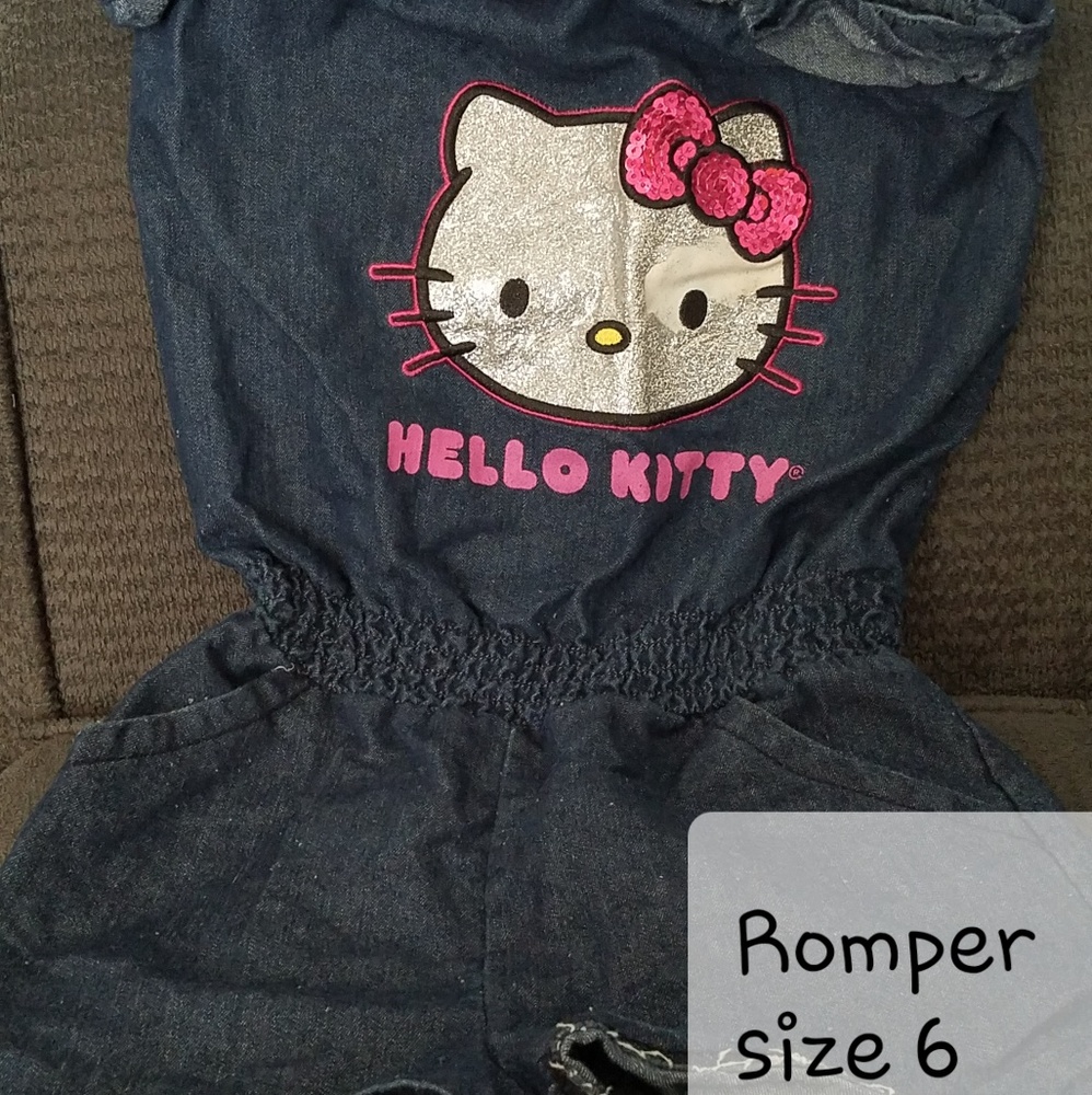 Hello Kitty Blue Jean Romper